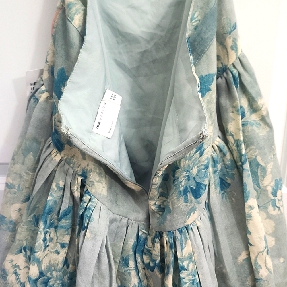 NWT ASOS BLUE FLORAL DRESS SIZE US 6 - Picture 11 of 16